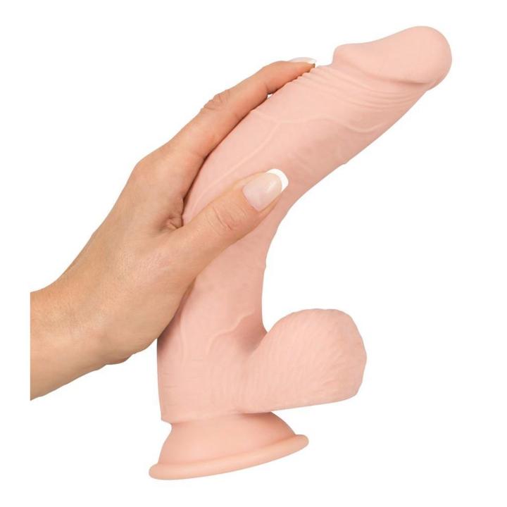 Realistyczne dildo 24 cm z przyssawką – miękkie TPE