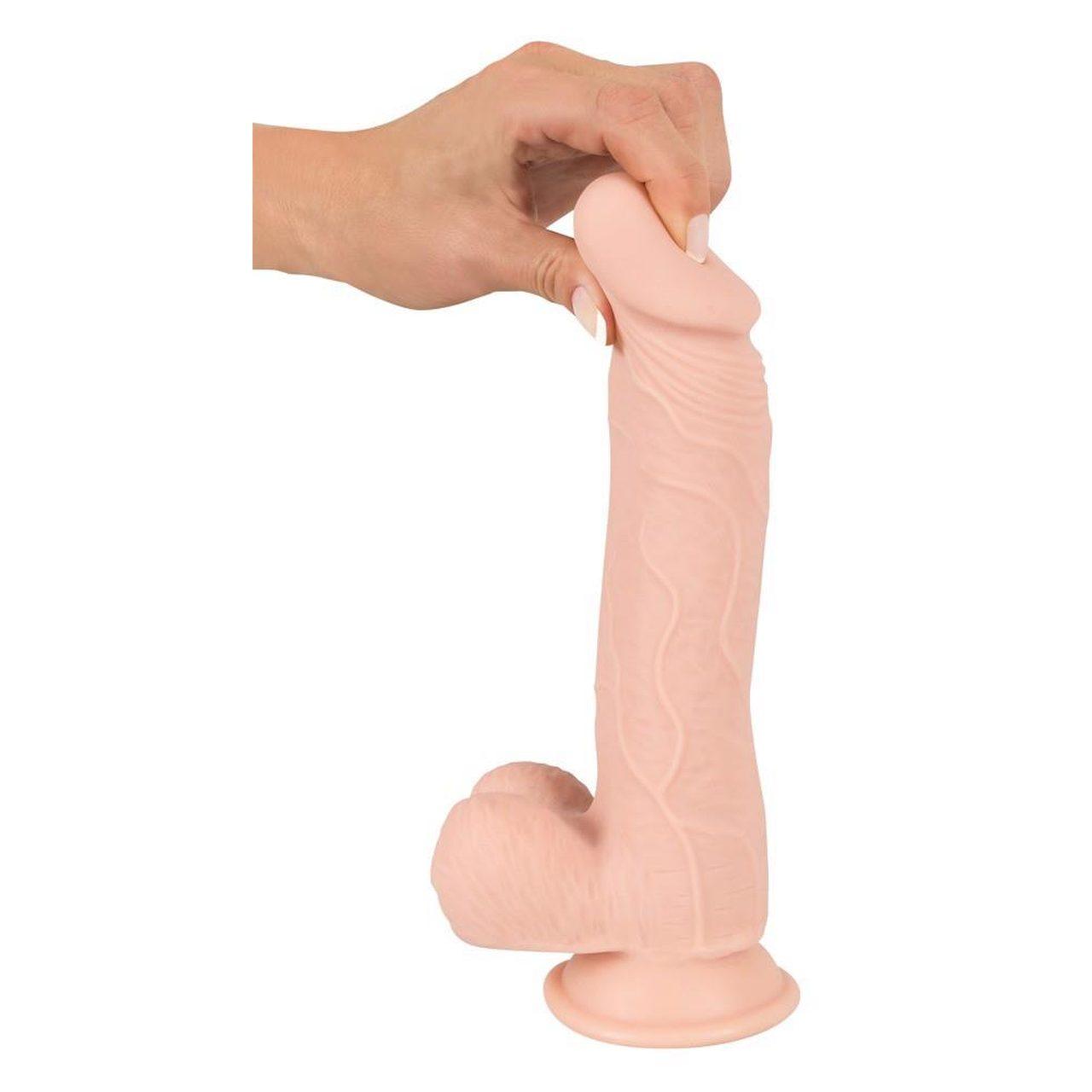 Realistyczne dildo 24 cm z przyssawką – miękkie TPE | Loris.pl