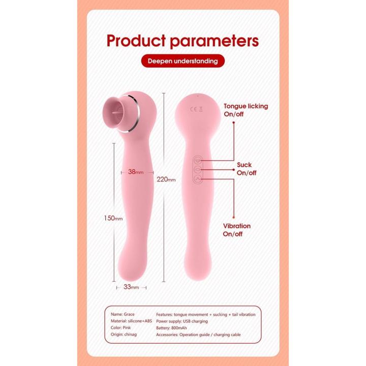 Stymulator łechtaczki USB z ssaniem i 9 wibracjami