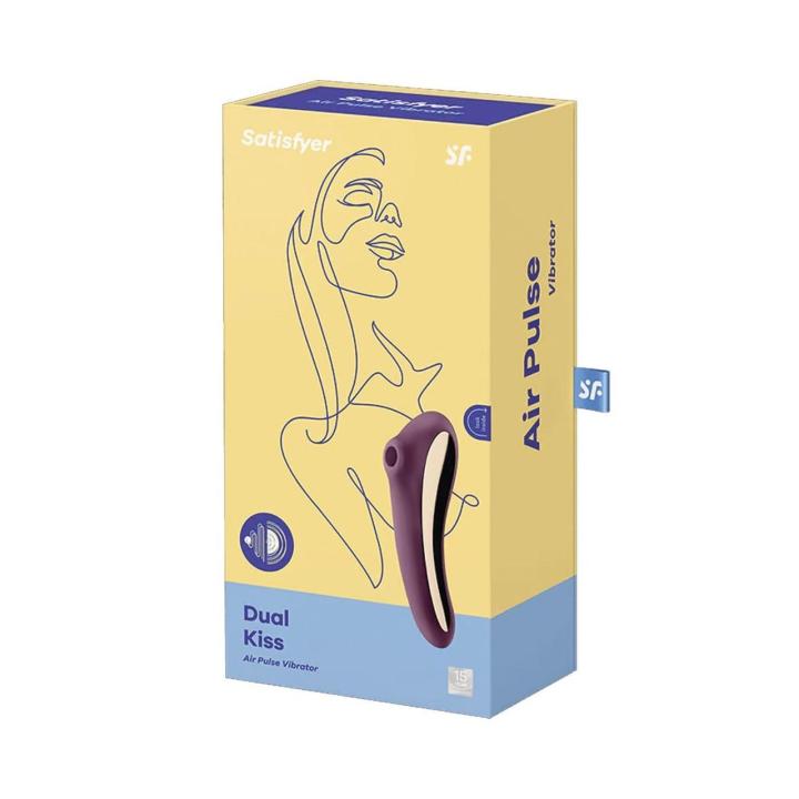 Satisfyer Dual Kiss Wine Red – stymulator 2w1 Air-Pulse i punkt g