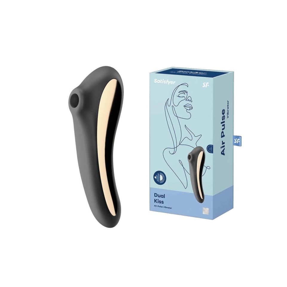 Stymulator łechtaczki air pulse 2w1 - Satisfyer Dual Kiss Black