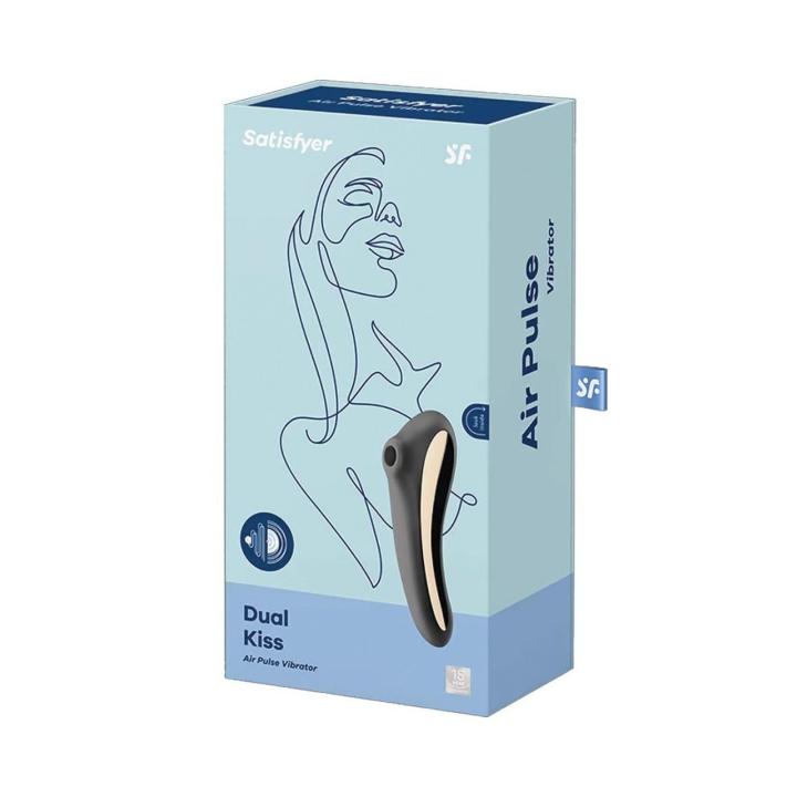 Satisfyer Dual Kiss Black – wibrator 2w1 punkt g + Air-Pulse