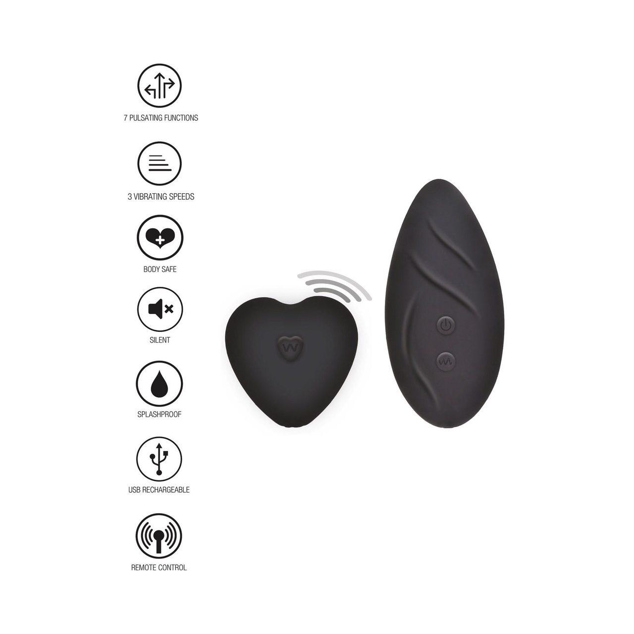 Koronkowe majtki wibrujące z pilotem i USB | Stymulator do gry we dwoje