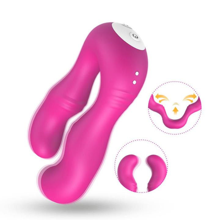 Różowy stymulator dla par – podwójna wibracja, wodoodporny, cichy