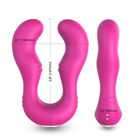 Różowy stymulator dla par – podwójna wibracja, wodoodporny, cichy