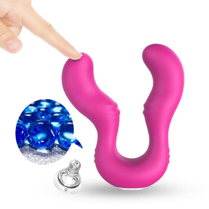 Różowy stymulator dla par – podwójna wibracja, wodoodporny, cichy