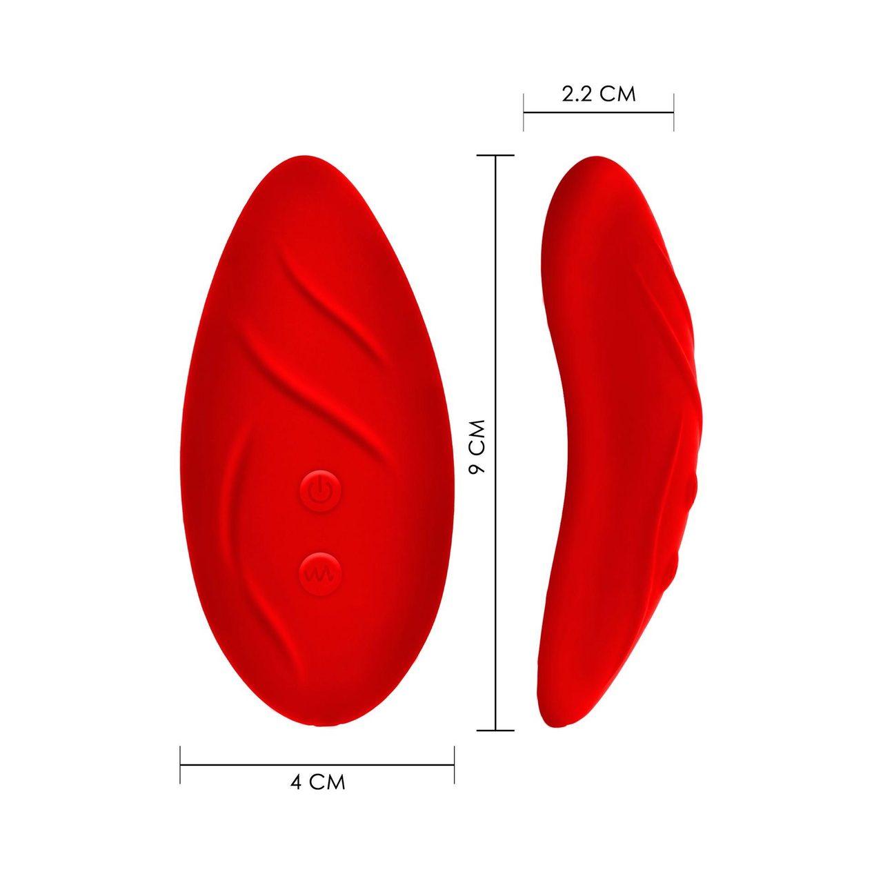 Czerwone majtki wibrujące z pilotem serce | 4 tryby, USB | Loris.pl