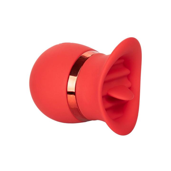 Mini stymulator łechtaczki z języczkiem czerwony | 12 trybów | USB
