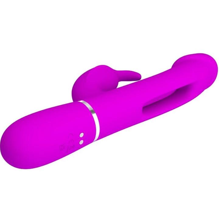Wibrator króliczek 3w1 z języczkiem i 2 silnikami | magnetyczne ładowanie USB