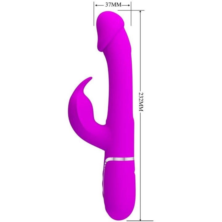 Wibrator króliczek 3w1 z języczkiem i 2 silnikami | magnetyczne ładowanie USB