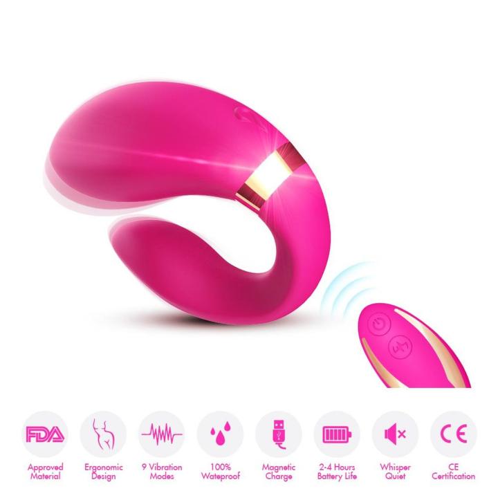 Stymulator dla par jasnoróżowy – 9 trybów, wodoodporny, USB