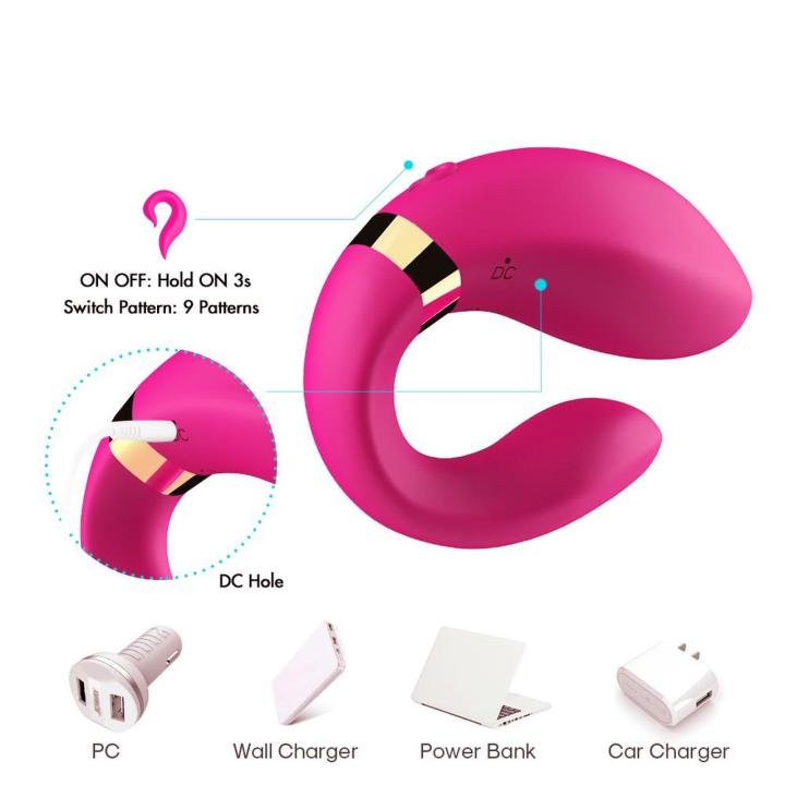 Stymulator dla par jasnoróżowy – 9 trybów, wodoodporny, USB