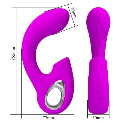 Masażer do podwójnej stymulacji USB – 10 wibracji i 10 trybów stukania