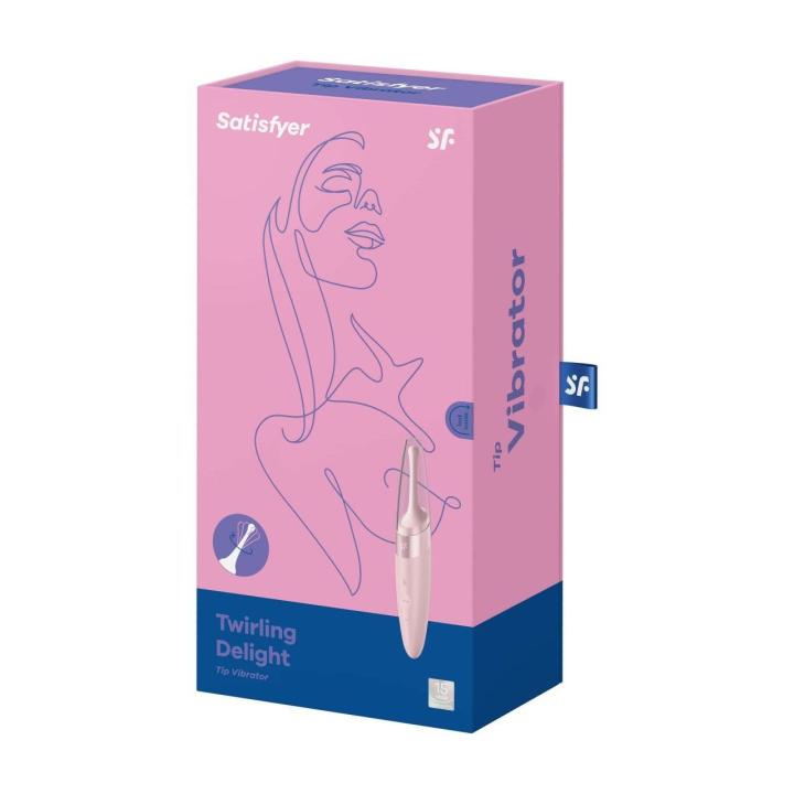 Różowy stymulator łechtaczki z wirującą końcówką 12 trybów