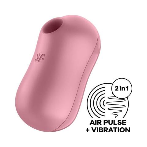 Stymulator łechtaczki 2w1 fala powietrzna + wibracje, wodoodporny mini