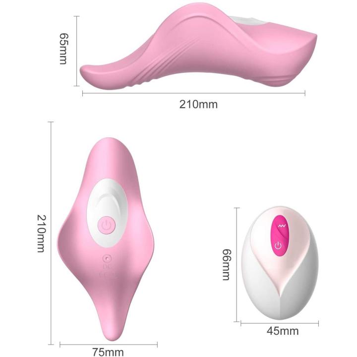 Różowy wibrator do majtek z pilotem | Pulsacje 2w1 i 9 trybów - Loris.pl