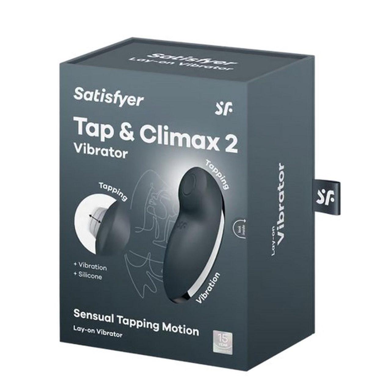 Satisfyer Tap & Climax 2 Grey – stymulator łechtaczki z tapping | Loris.pl