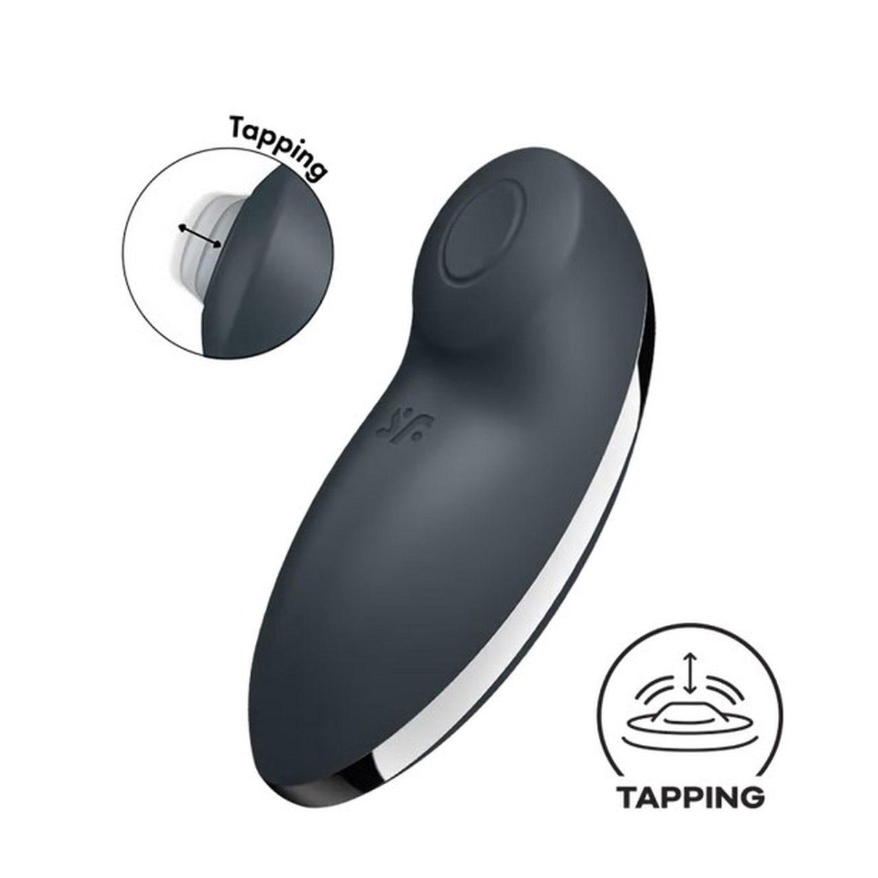 Satisfyer Tap & Climax 2 Grey – stymulator łechtaczki z tapping | Loris.pl