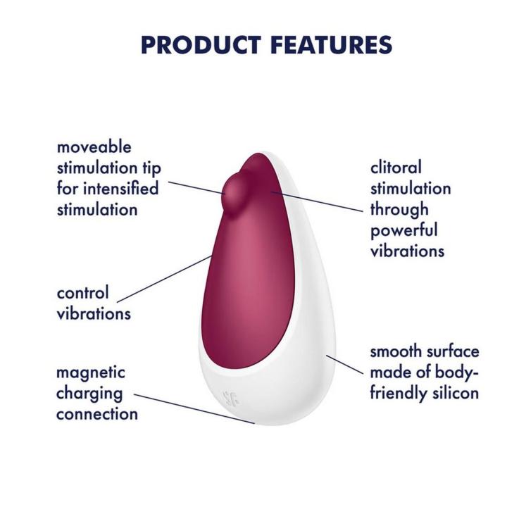 Satisfyer Spot On 3 Berry – mini stymulator łechtaczki, 12 trybów | Loris.pl
