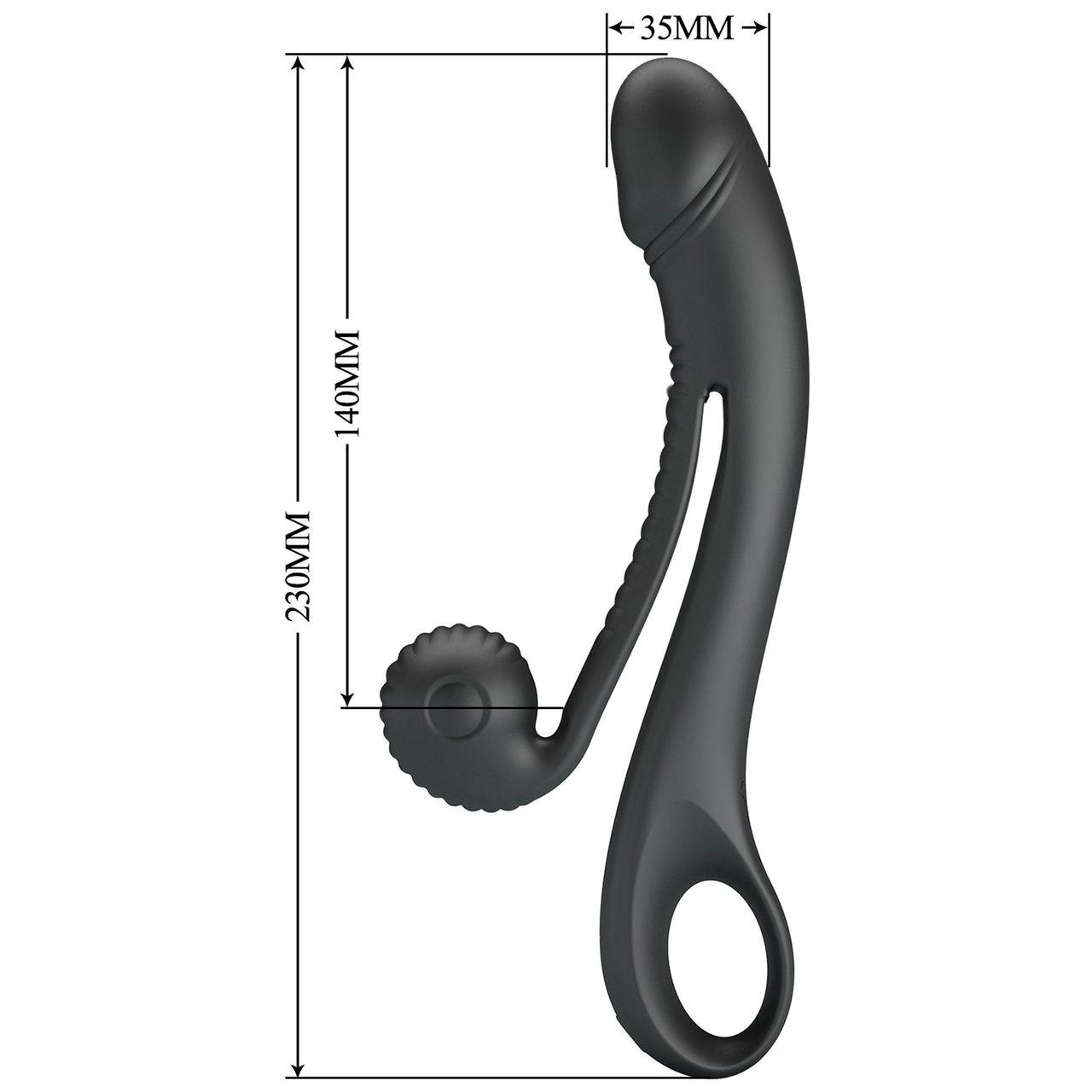 Czarny wibrator punktu G ze spiralną główką | Loris.pl