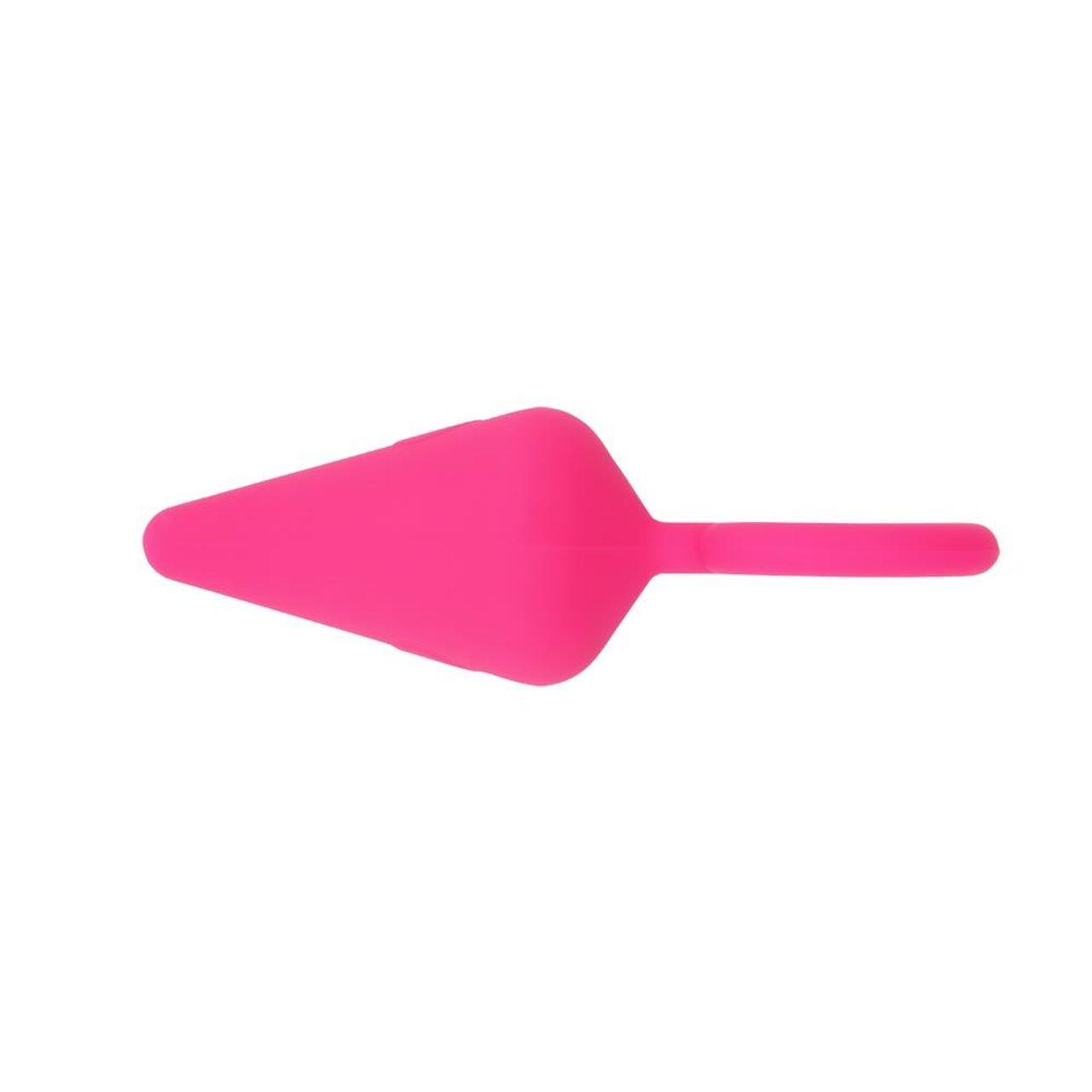 Różowy plug analny z silikonu z uchwytem O-ring | Loris.pl