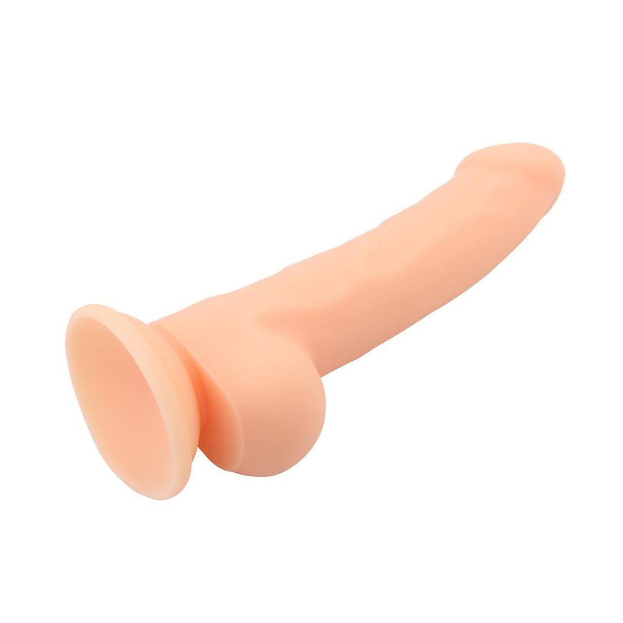 Cieliste dildo realistyczne 21 cm z przyssawką | Loris.pl