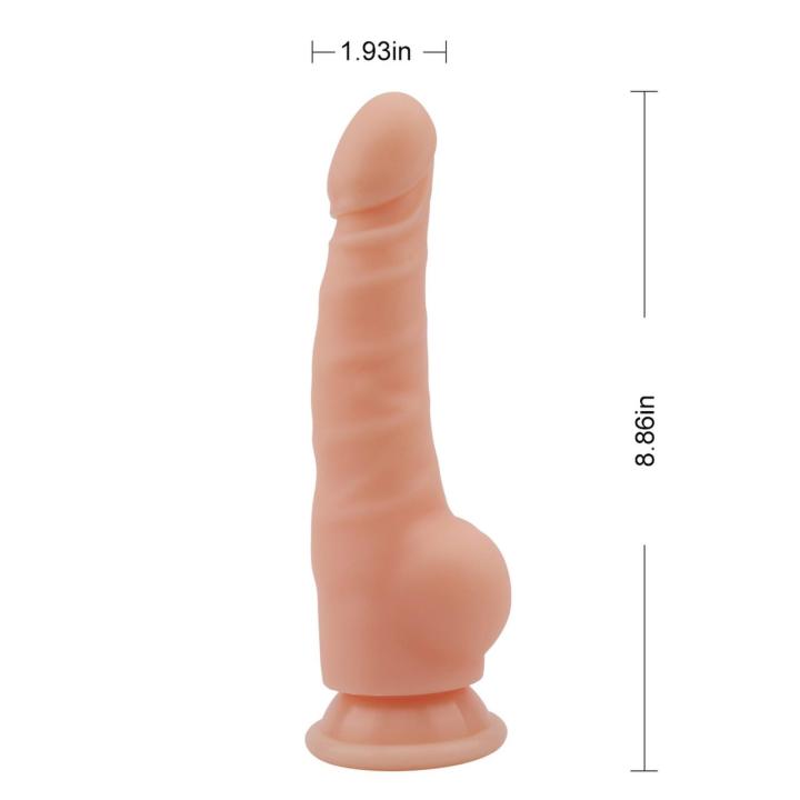 Realistyczne dildo cieliste 22,5 cm z przyssawką | Loris.pl