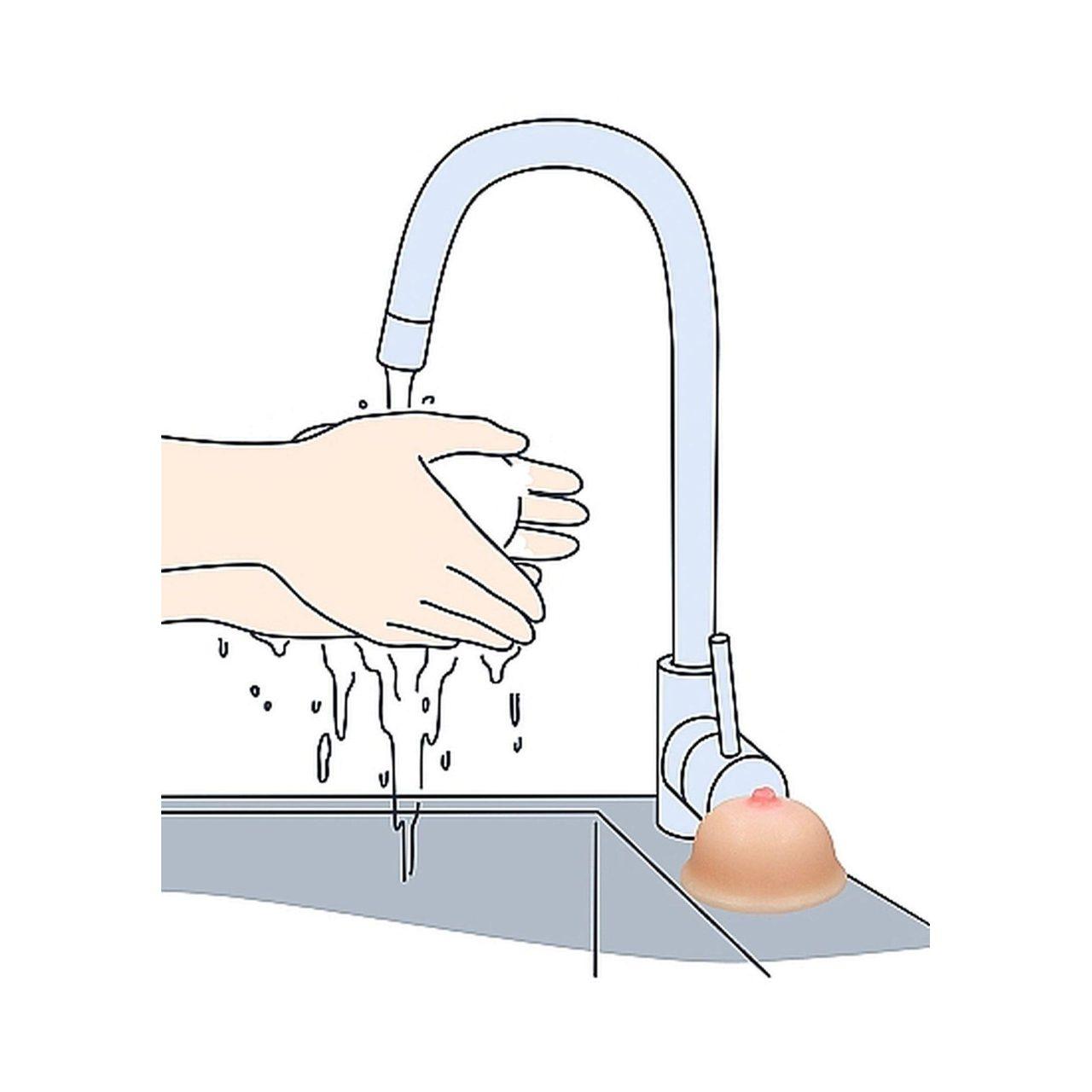 Mydło w kształcie piersi cieliste 7 cm | Zabawny gadżet do kąpieli