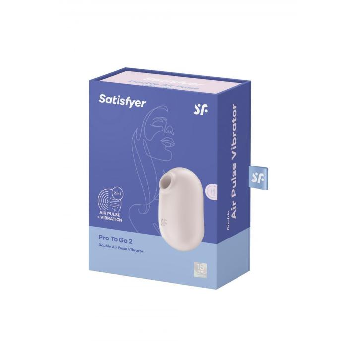 Stymulator łechtaczki fale powietrza + wibracje IPX7 | Beżowy