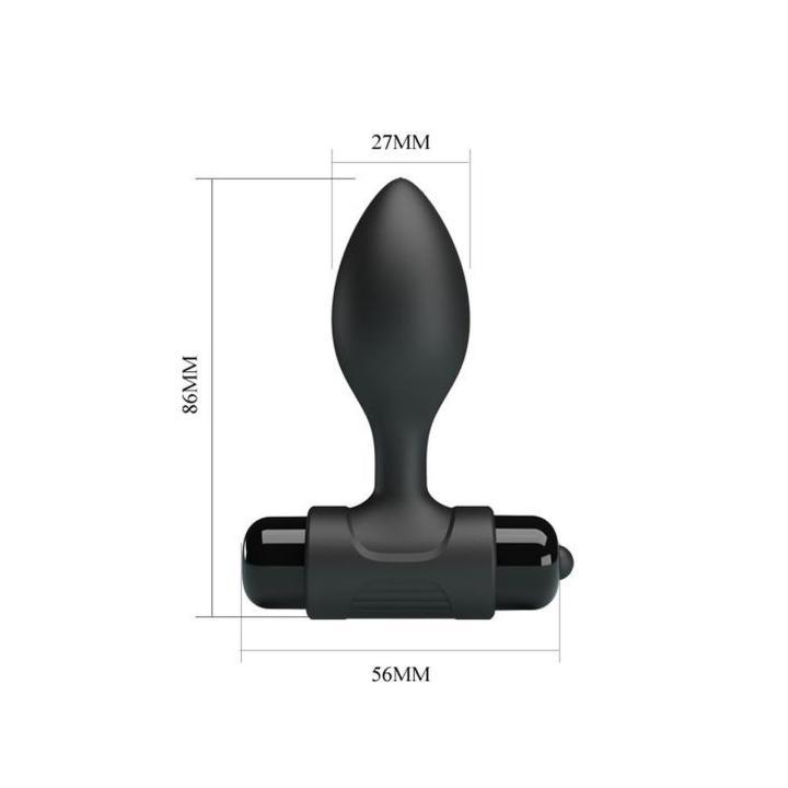 Wibrujący plug analny 10 trybów | Miękki silikon