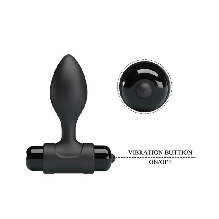 Wibrujący plug analny 10 trybów | Miękki silikon
