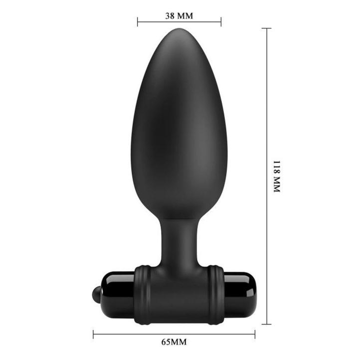 Wibrujący plug analny silikonowy 10 trybów