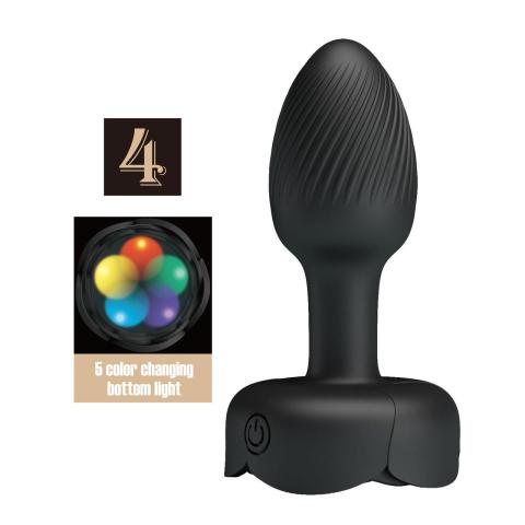 Wibrujący korek analny LED silikonowy 10 trybów