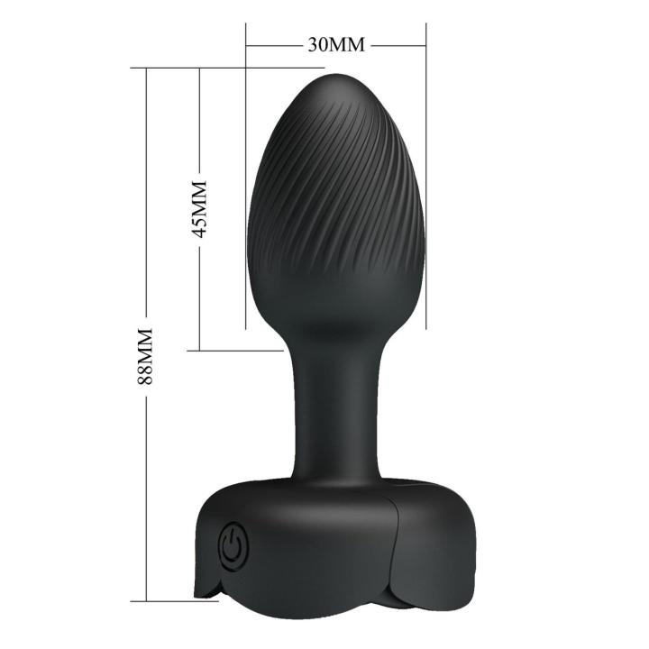 Wibrujący korek analny LED silikonowy 10 trybów