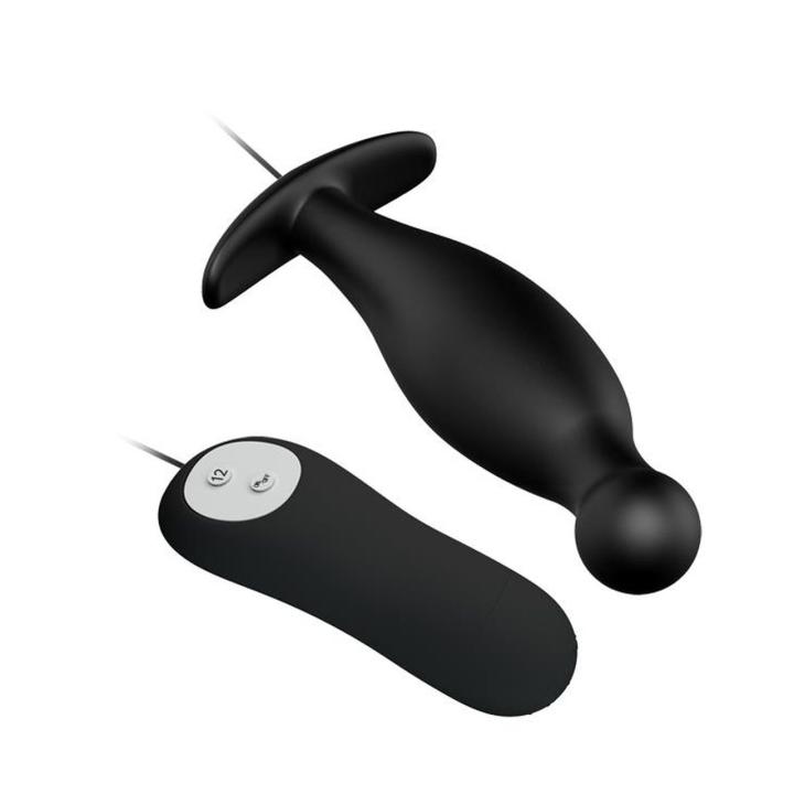Wibrujący plug analny silikonowy 12 trybów