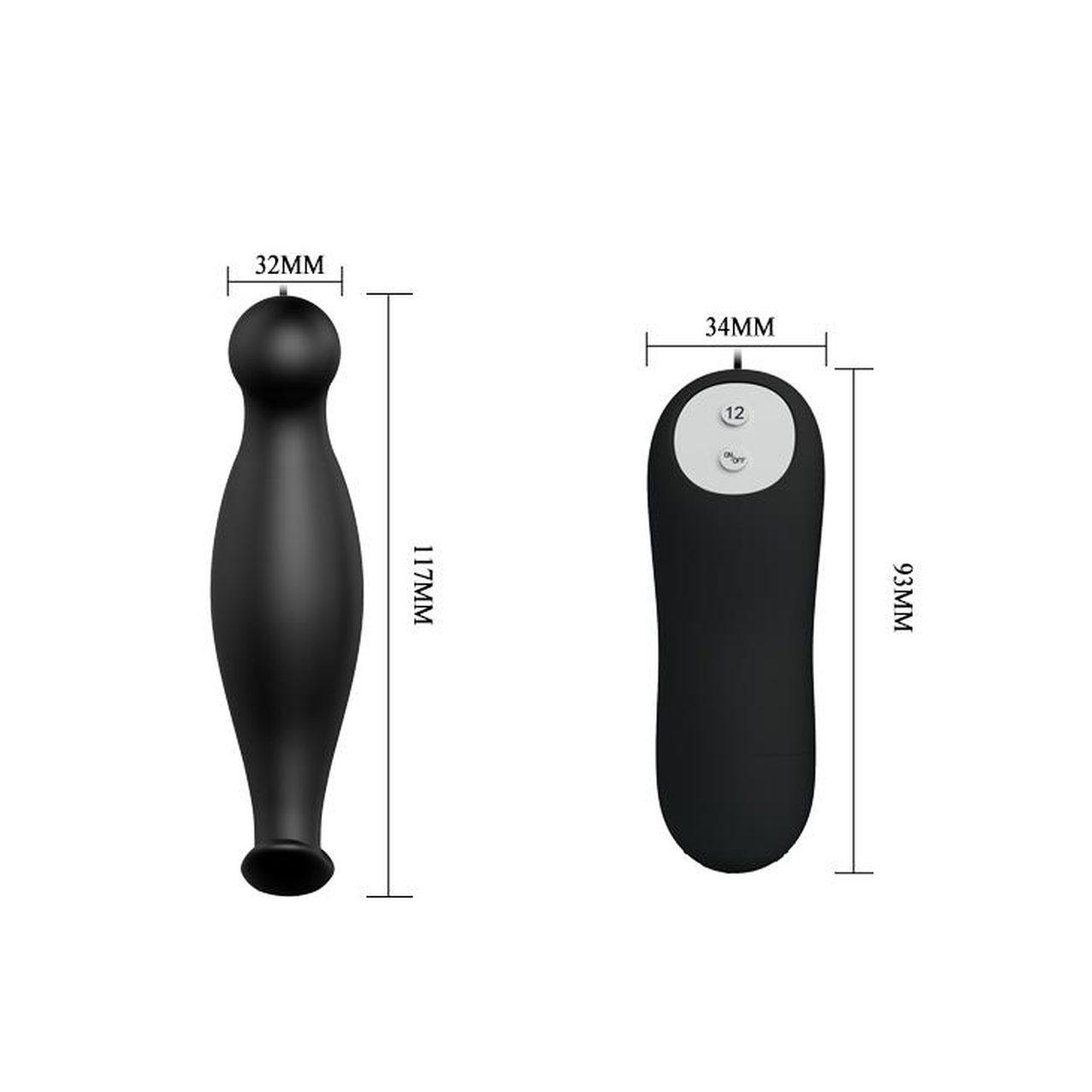 Wibrujący plug analny silikonowy 12 trybów | Loris.pl