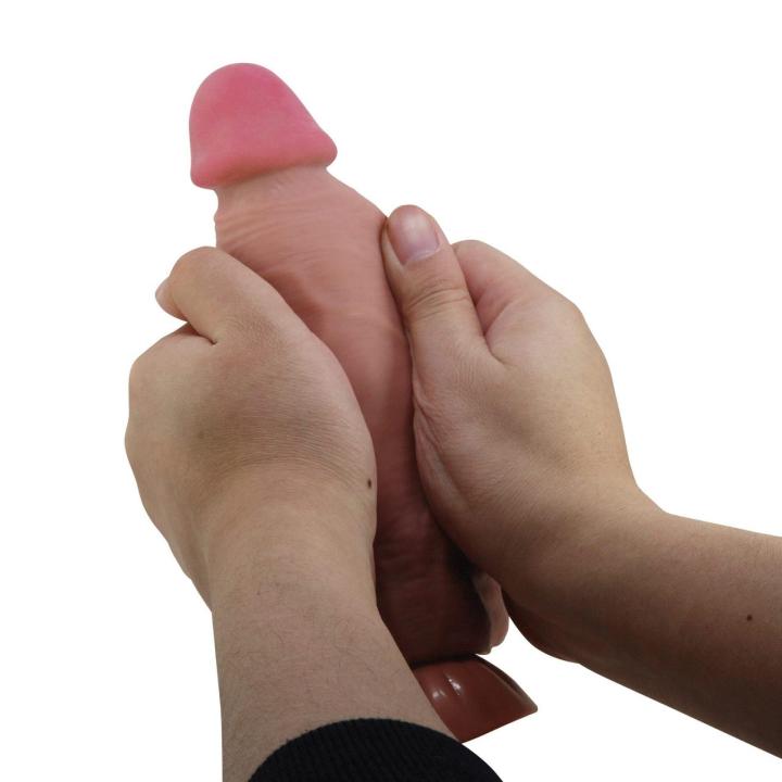 Realistyczne dildo z przyssawką 21,6 cm – przesuwana skóra