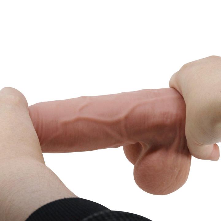 Realistyczne dildo z przyssawką 21,6 cm – przesuwana skóra
