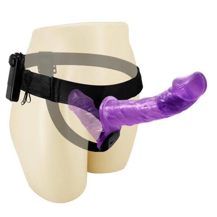 Podwójny strap-on z wibracją – strap on dla par