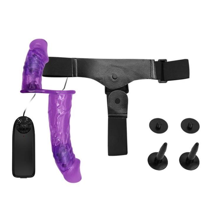 Podwójny strap-on z wibracją – strap on dla par
