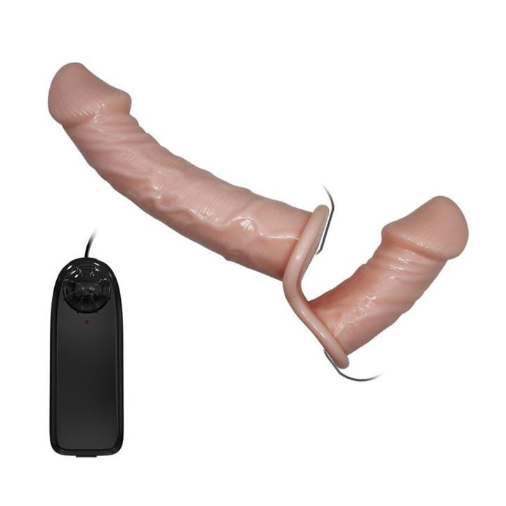 Podwójnie wibrujący strap-on dla par – hands free i stymulacja dla dwojga | Loris.pl
