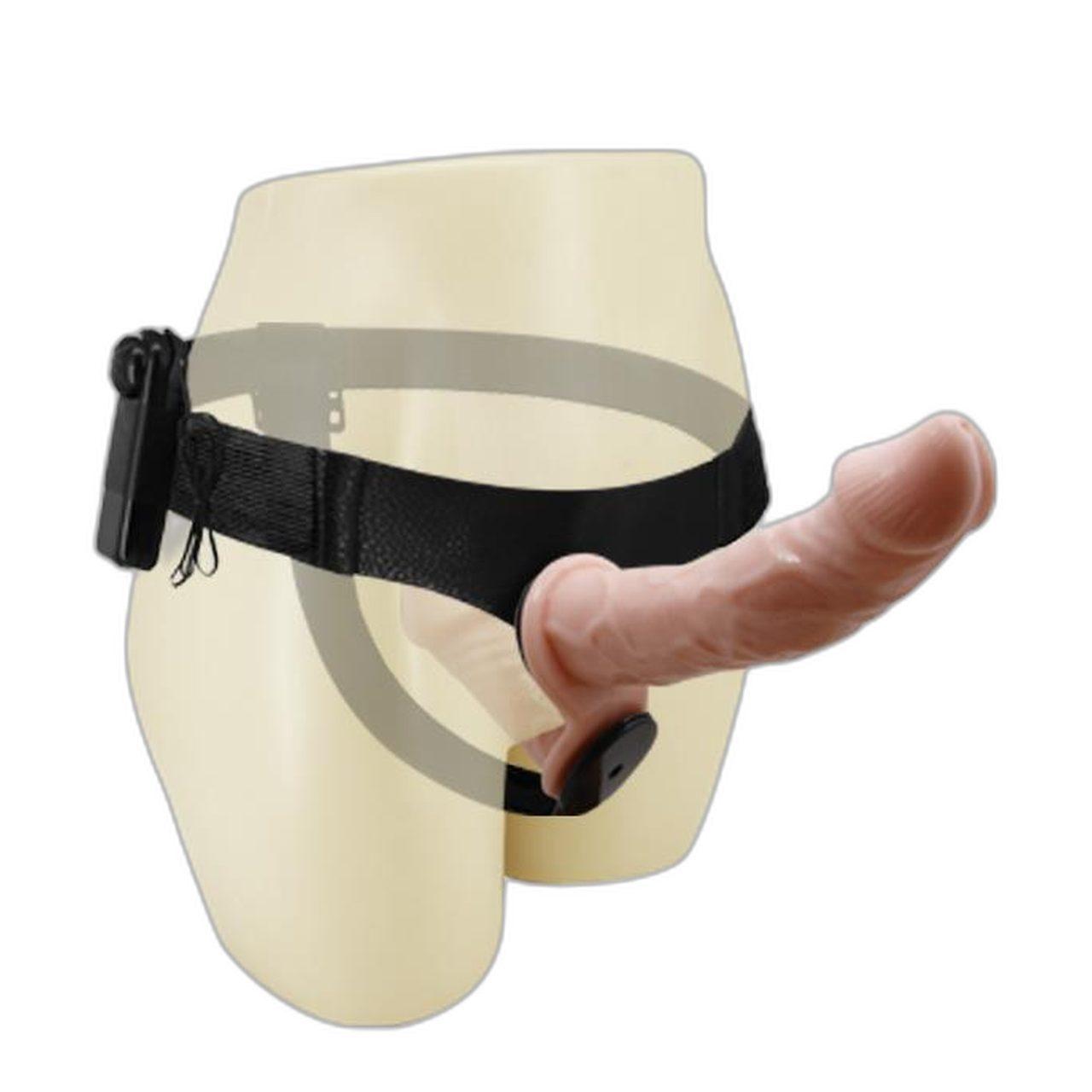 Podwójnie wibrujący strap-on dla par – hands free i stymulacja dla dwojga | Loris.pl