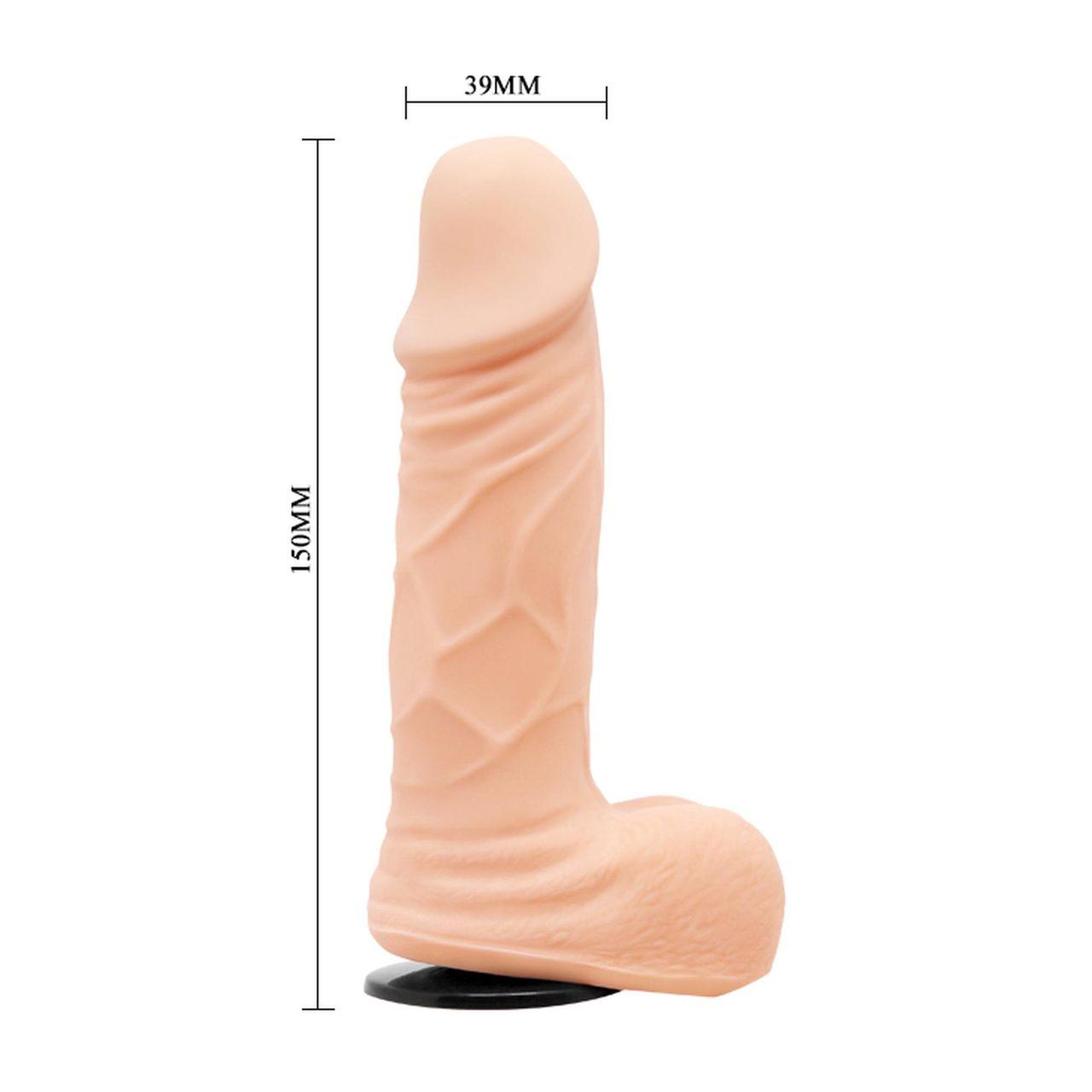 Realistyczne dildo strap-on bez wibracji z jądrami | Loris.pl