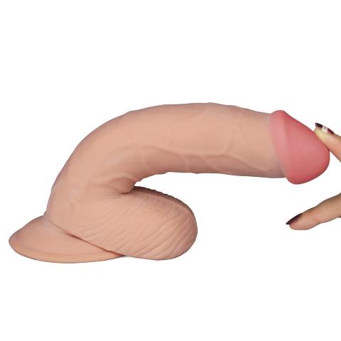 Realistyczne dildo wibracyjne z przyssawką 22,4 cm | 10 trybów