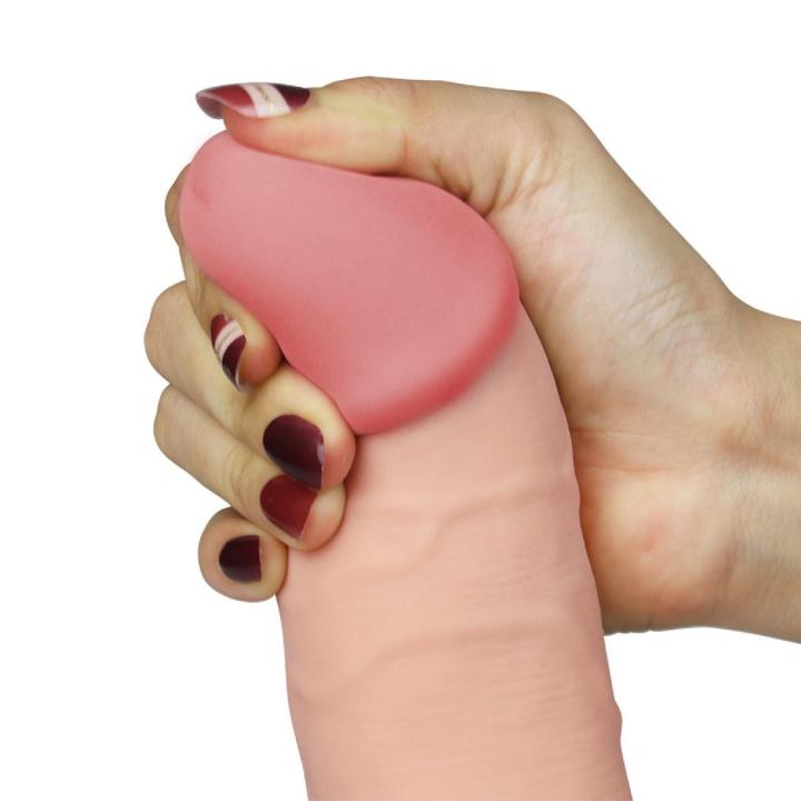 Realistyczne dildo wibracyjne z przyssawką 22,4 cm | 10 trybów