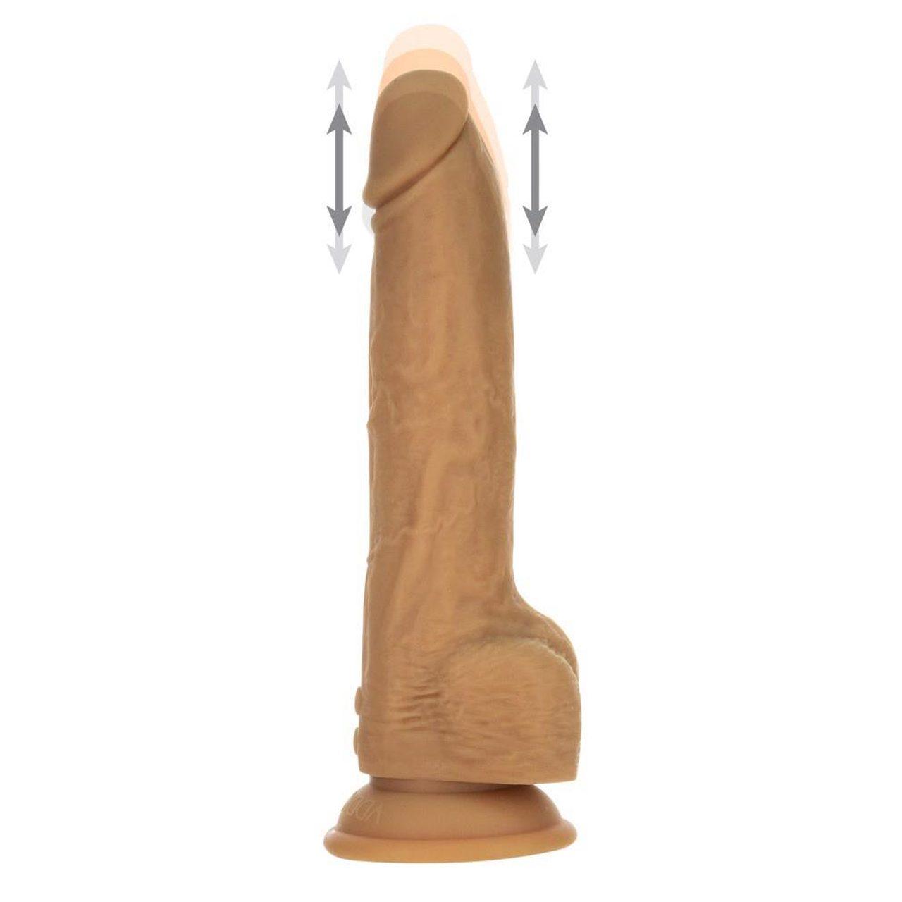 Realistyczne dildo thrusting z pilotem i przyssawką 22,9 cm | Loris.pl