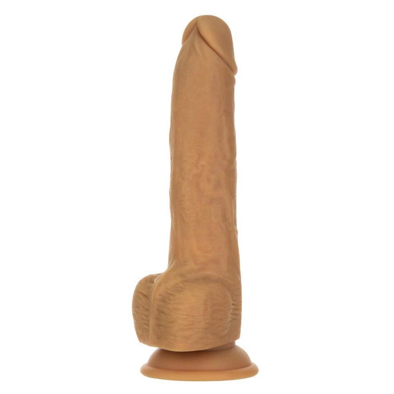Realistyczne dildo thrusting z pilotem i przyssawką 22,9 cm | Loris.pl