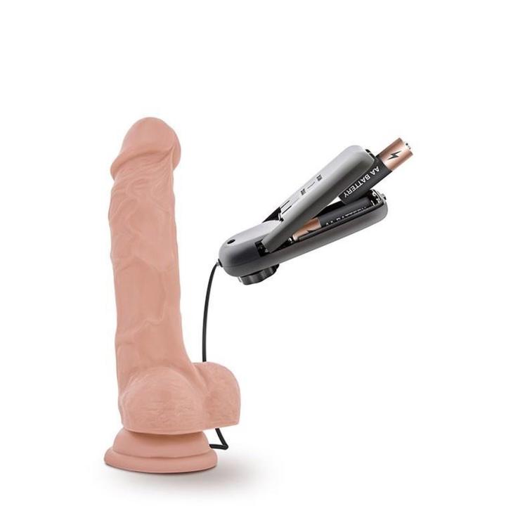 Realistyczny wibrator 19 cm z przyssawką i wibracjami