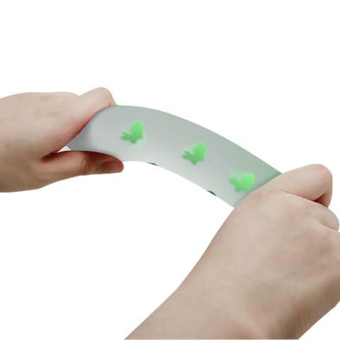 Świecące dildo analne z przyssawką - silikonowe