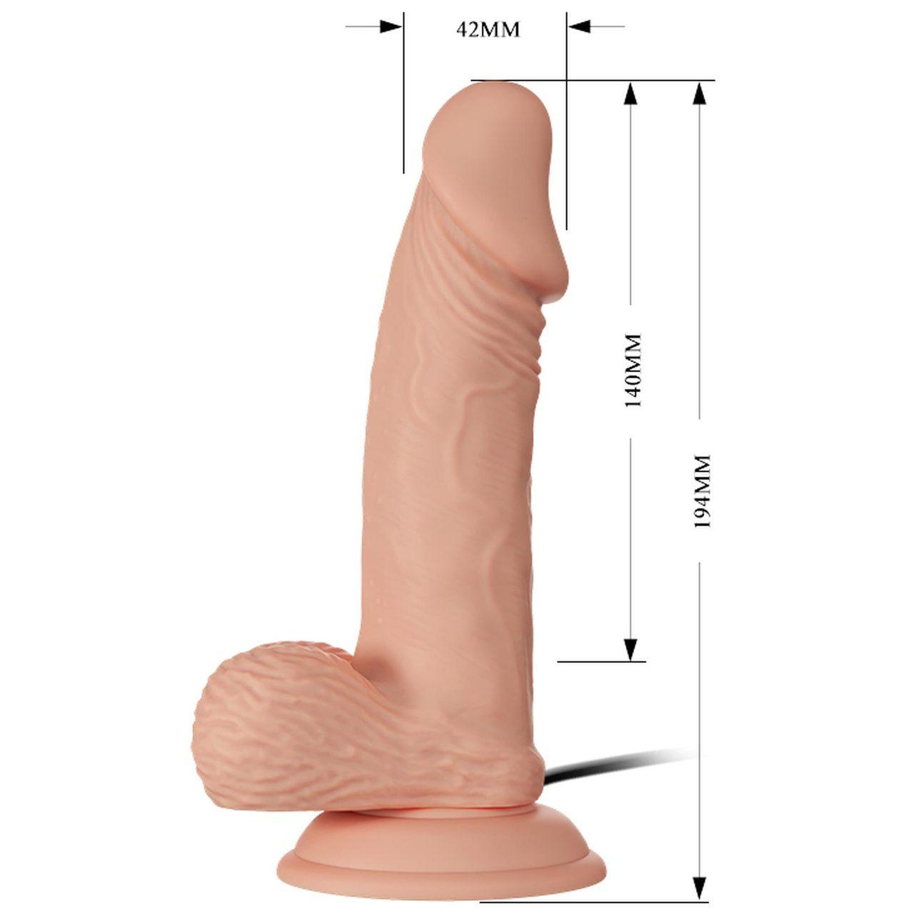 Realistyczne dildo wibrujące 19 cm z przyssawką i pilotem | Loris.pl